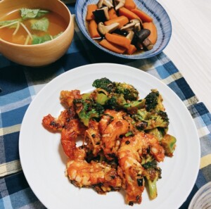 青空レストランのレシピ・エビチリピーナッツ