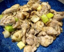 ZIPのレシピ・ネギと鶏肉炒め