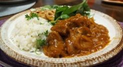 水野真紀の魔法のレストランのレシピ・ゴロゴロ肉のストロガノフ丼