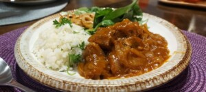 水野真紀の魔法のレストランのレシピ・ゴロゴロ肉のストロガノフ丼