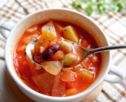 キューピー3分クッキングのレシピ・甘酒ミネストローネ
