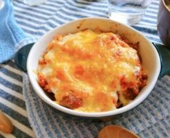 キューピー3分クッキングのレシピ・鮭とごぼうのクリームみそドリア