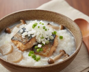 DayDay(デイデイ)のレシピ・焦がしサバみそ焼きお粥かゆ