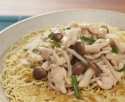 キューピー3分クッキングのレシピ・きのこあんかけ焼きそば