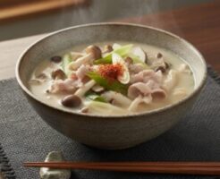 きょうの料理のレシピ・きのこたっぷりのミルク豚汁
