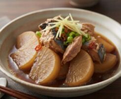 ノンストップのレシピ・さば缶大根