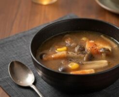 きょうの料理のレシピ・にんじんと牛こまのすり流し