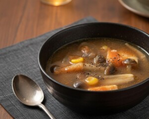 きょうの料理のレシピ・にんじんと牛こまのすり流し