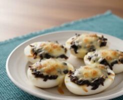 ノンストップのレシピ・ゆで卵ののりチーズ焼き