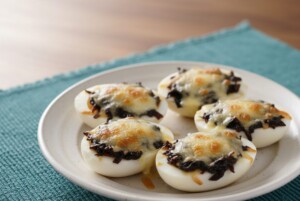 ノンストップのレシピ・ゆで卵ののりチーズ焼き