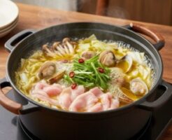 DAIGOも台所のレシピ・アヒージョ風豚しゃぶ鍋