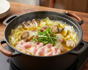 DAIGOも台所のレシピ・アヒージョ風豚しゃぶ鍋