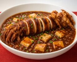 ZIPのレシピ・イカの丸揚げ マーボー豆腐DX