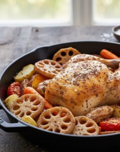 なないろ日和のレシピ・チキンと冬野菜のオーブン焼き