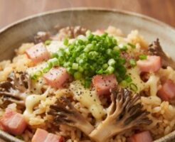 ウワサのお客さまのレシピ・ベーコンまいたけ炊き込みご飯