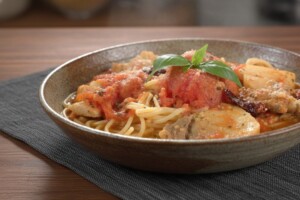 ZIPのレシピ・丸ごとトマトスープ風のうま辛アラビアータ