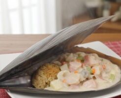 ZIPのレシピ・丸ごと平貝のクラムチャウダープレート