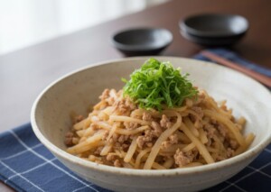どさんこワイド179のレシピ・大根とひき肉の炒め物