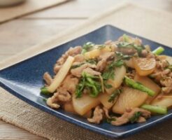 キューピー3分クッキングのレシピ・大根と豚こまの甘辛煮