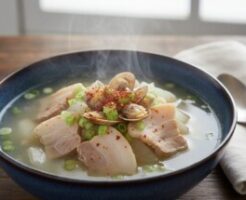 きょうの料理のレシピ・大根と豚バラとあさりのスープ