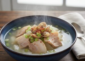 きょうの料理のレシピ・大根と豚バラとあさりのスープ