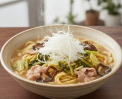 DAIGOも台所のレシピ・豚肉と白菜の煮込みそば
