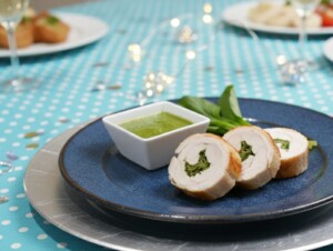 黄金のワンスプーンのレシピ・鶏焼豚(チャーシュー)の小松菜巻き