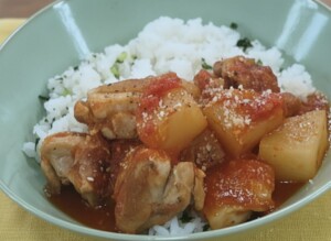 あさイチのレシピ・鶏肉と大根のトマト煮