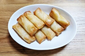 ZIPのレシピ・ナスと白子のコクトロ白春巻き