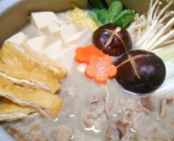 なないろ日和のレシピ・豚肉とほうれん草の豆乳鍋