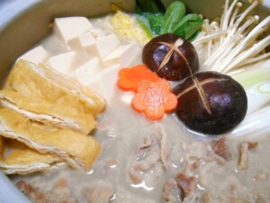 なないろ日和のレシピ・豚肉とほうれん草の豆乳鍋