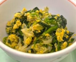 DAIGOも台所のレシピ・ほうれん草のそぼろ卵あん