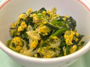 DAIGOも台所のレシピ・ほうれん草のそぼろ卵あん