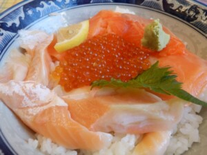 青空レストランのレシピ・メイプルサーモンの親子丼