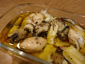 どさんこワイド179のレシピ・牡蠣と舞茸のオイル漬け