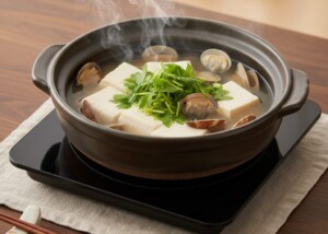 きょうの料理のレシピ・あさり湯豆腐