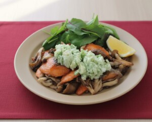 あさイチのレシピ・さけの甘酢照り焼き アボカドソース