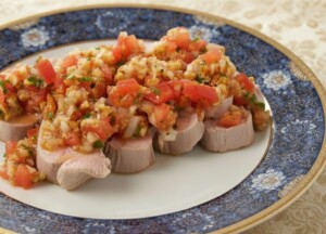 ぺこもぐキッチンのレシピ・ゆで豚のアーモンドソース