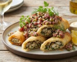 ZIPのレシピ・カキのザクザクハーブ春巻き