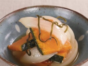 どさんこワイド179のレシピ・カボチャと玉ネギの甘酢漬け