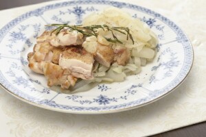 キューピー3分クッキングのレシピ・チキンソテー 玉ねぎのアグロドルチェ