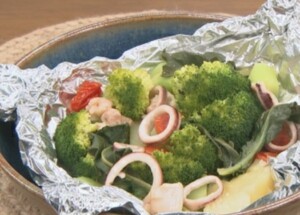 食卓のひみつのレシピ・ブロッコリーのホイル焼き
