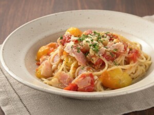 DAIGOも台所のレシピ・ミニトマトたっぷりワンパンパスタ