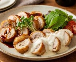 あさイチのレシピ・ロールチキン～和＆洋ソース