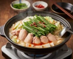 キューピー3分クッキングのレシピ・手羽中とキャベツのもつ鍋風