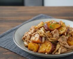 青空レストランのレシピ・焼き芋のバルサミコ酢炒め