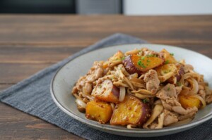 青空レストランのレシピ・焼き芋のバルサミコ酢炒め