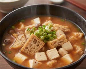 ミキティダイニングのレシピ・赤だし味噌汁(筋肉味噌汁)