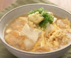 キューピー3分クッキングのレシピ・豆腐の長芋卵あん