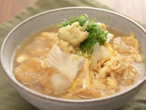 キューピー3分クッキングのレシピ・豆腐の長芋卵あん